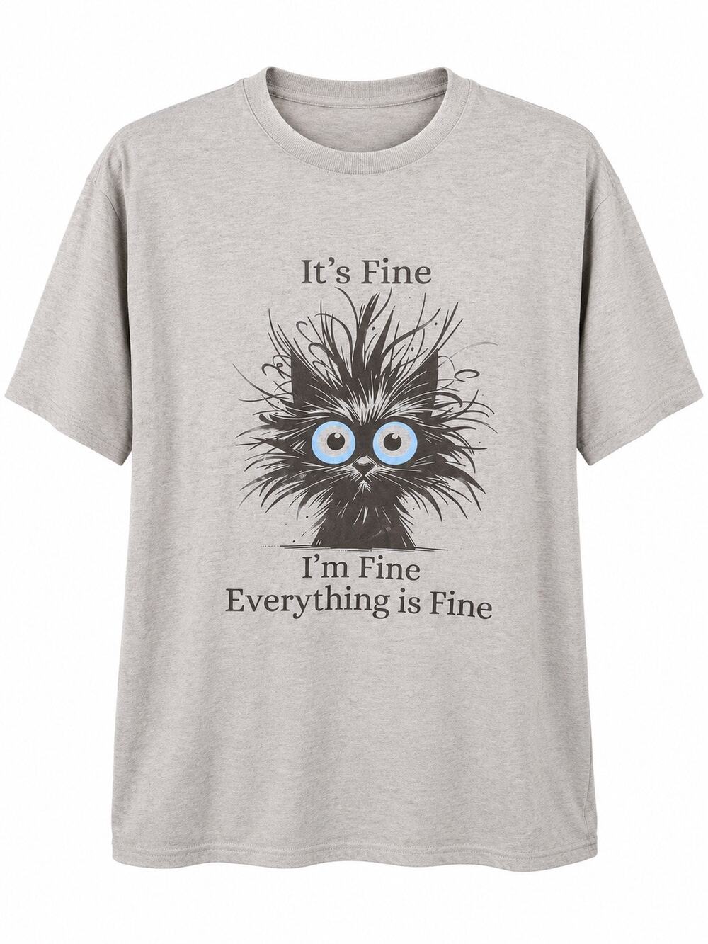 Funny Pet Cat Graphic Tee Y2K Indie Quirky Animal Lover Shirt Fur Babies Rescue